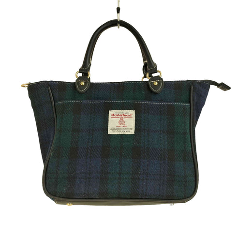 ハリスツイード Harris Tweed ウール ブラックウォッチ ハンドバッグ レディース