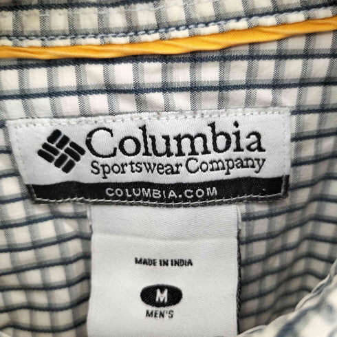 コロンビア Columbia ロゴタブ ポケット付き ボタンダウン チェックシャツ メンズ import:M