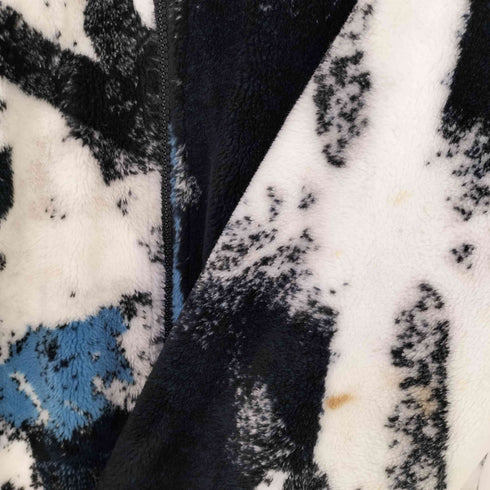 ザラ ZARA マーブル柄 ボア フリースジャケット メンズ import:XL