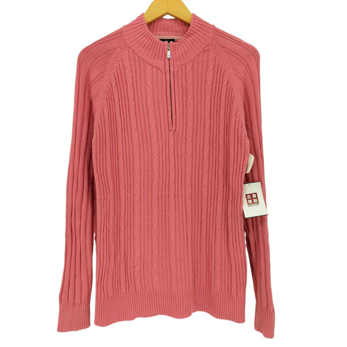 ジェイプレス J.PRESS ハーフジップ ケーブルニット レディース import:L