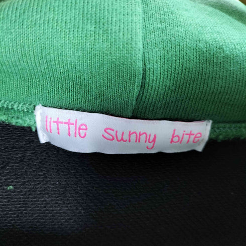 リトルサニーバイト little sunny bite ムービープリント クロップド プルオーバー パーカー バイカラー メンズ