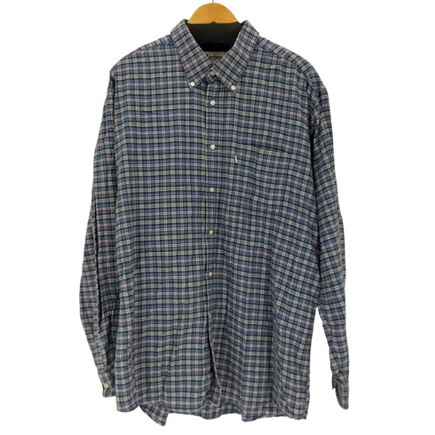 バブアー Barbour REGULAR FIT ボタンダウンL/Sチェックシャツ メンズ import:XL