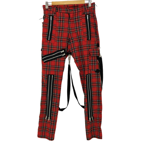 Phaze Clothing Y2K 英国製 タータンチェック ボンテージパンツ メンズ 32