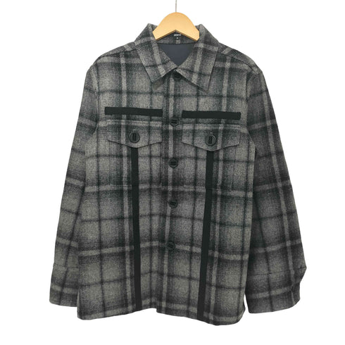 yuji yamada オンブレチェック ウール混 シャツジャケット メンズ JPN:2