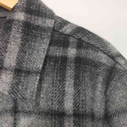 yuji yamada オンブレチェック ウール混 シャツジャケット メンズ JPN:2