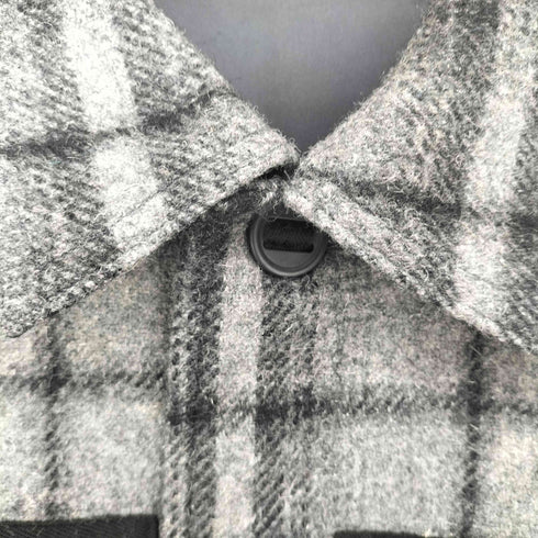 yuji yamada オンブレチェック ウール混 シャツジャケット メンズ JPN:2