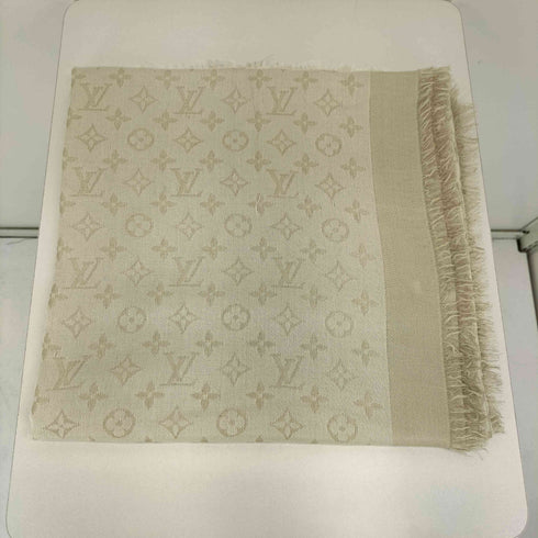 ルイヴィトン LOUIS VUITTON モノグラム フリンジ 大判ショール ストール レディース