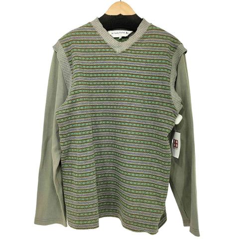 Joe.Casely-Hayford 90S 総柄 ドッキング コットンニット メンズ import:M