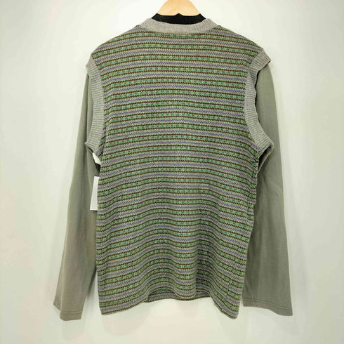 Joe.Casely-Hayford 90S 総柄 ドッキング コットンニット メンズ import:M