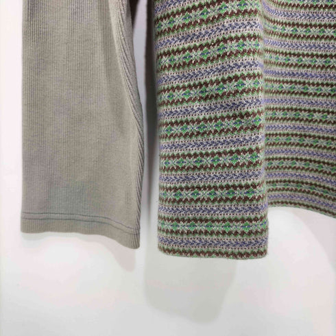 Joe.Casely-Hayford 90S 総柄 ドッキング コットンニット メンズ import:M