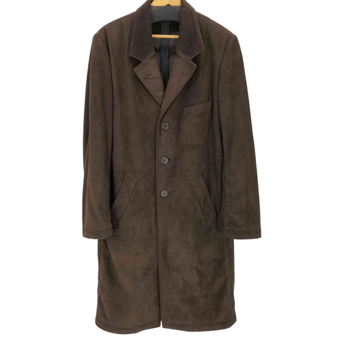 アニエスベーオム Agnes b.homme フランス製 コーデュロイ切替 ベロアライクチェスターコート メンズ EUR:50