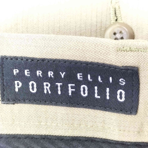 ペリーエリスポートフォリオ PERRY ELLIS PORTFOLIO 2タックワイドスラックス メンズ 32/32