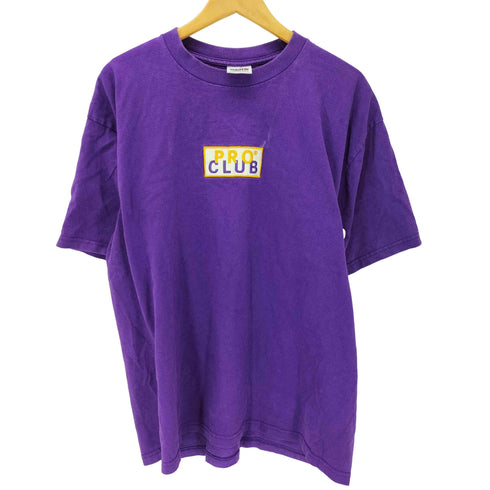 プロクラブ PRO CLUB USA製 ボックスロゴ クルーネック S/S Tシャツ メンズ import:XL