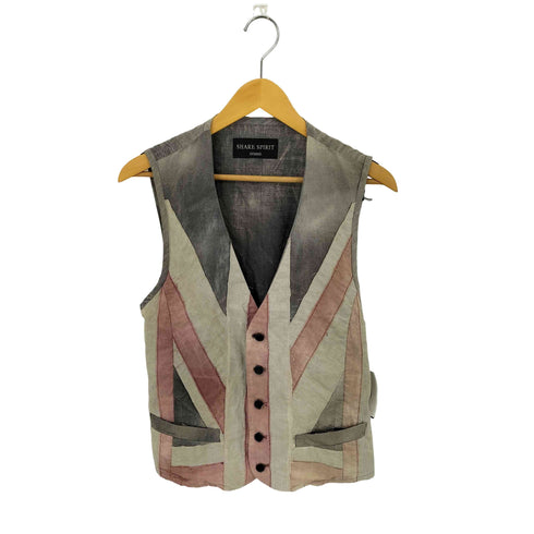 シェアースピリット SHARE SPIRIT ユニオンジャック ダメージ加工 ベスト Y2K メンズ JPN:46