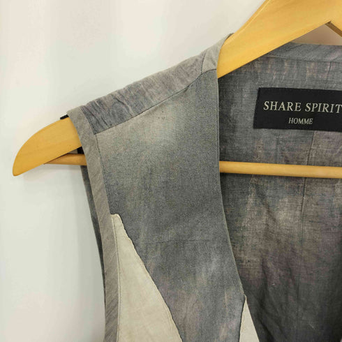 シェアースピリット SHARE SPIRIT ユニオンジャック ダメージ加工 ベスト Y2K メンズ JPN:46