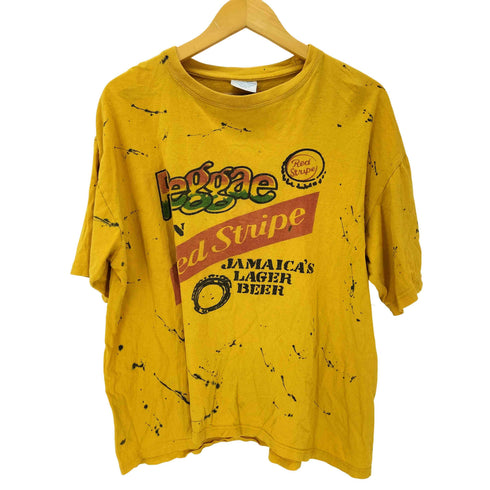 lsland Magic Reggae Red Stripe レゲエ ジャマイカ 企業ロゴ S/S Tシャツ メンズ import:XL