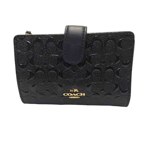 コーチ COACH デボスド シグネチャー パテント レザー エンボス加工 シグネチャー レザー ウォレット メンズ