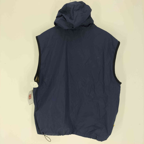トミーヒルフィガー TOMMY HILFIGER ATHLETICS 90S リフレクター ロゴパッチ 裏地メッシュ ドローコード フーデッド ナイロンベスト メンズ import:L