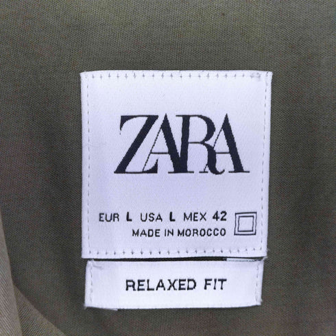 ザラ ZARA リラックスフィット プレーンシャツ メンズ import:L