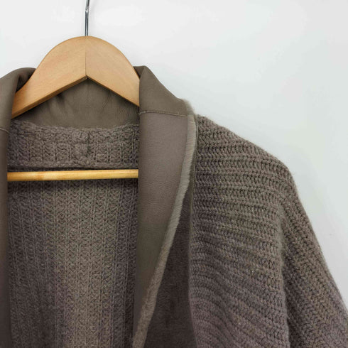 ハートイッセイミヤケ Haat ISSEY MIYAKE ラムレザーショール ウールカシミヤ ボレロ レディース