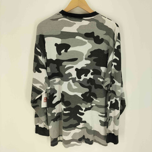 サウスポール SOUTHPOLE 00S 迷彩 カモ柄 モノクロ サーマル L/S カットソー ロンT メンズ import:L