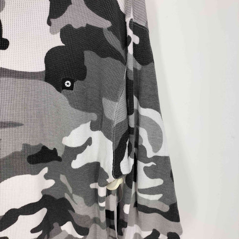 サウスポール SOUTHPOLE 00S 迷彩 カモ柄 モノクロ サーマル L/S カットソー ロンT メンズ import:L
