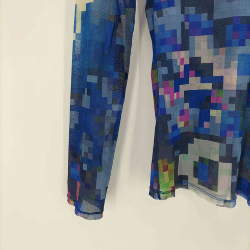 イッセイミヤケ ISSEY MIYAKE ピクセル モザイク 幾何学 セカンドスキン パワーネット レディース JPN:2