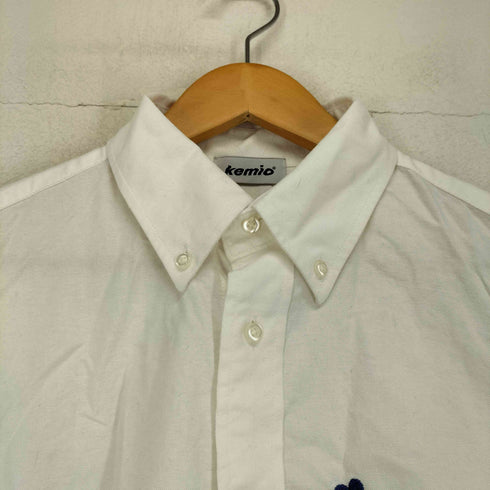 KEMIO ICONIC OXFORD SHIRT ワンポイント花柄刺繍 ボタンダウンシャツ レディース