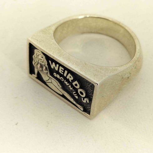 ウィアード WEIRDO SEXY PLAQUE - RING 925刻印 シルバーリング メンズ 18号