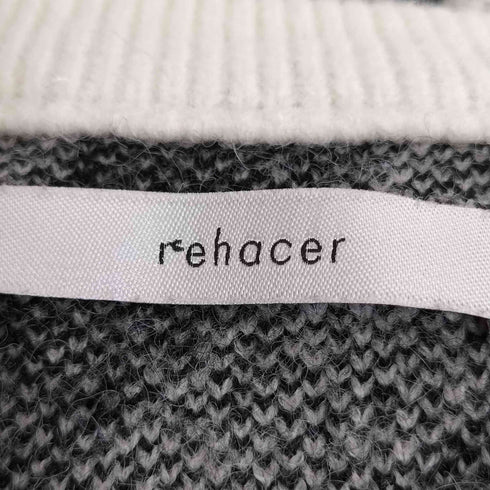 レアセル rehacer Slash Border Wide Knit Sweater スラッシュボーダー ワイドニット メンズ JPN:L