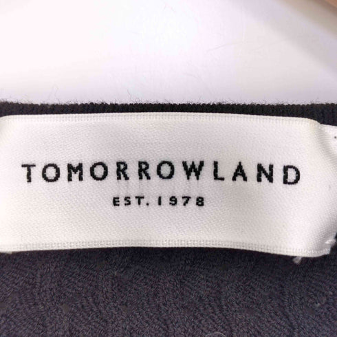 トゥモローランド TOMORROWLAND コットンポリ ケーブルニット ショート カーディガン レディース S