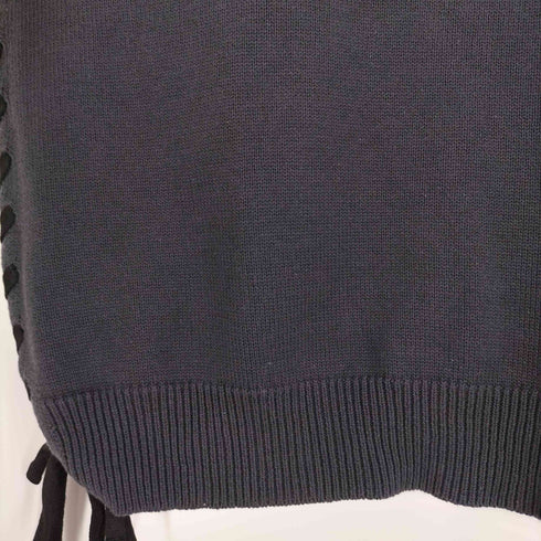 クレイル CLEL Hand Stitched Short Sleeve Side Lace Knit ハンドステッチ ショートスリーブ レースニット レディース JPN:M