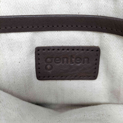 ゲンテン genten レザーコンビ キャンパス地 トートバッグ レディース ONE SIZE
