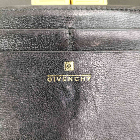 ジバンシィ GIVENCHY ロゴ刻印 レザー 長財布 レディース