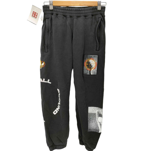 アディダス adidas トレフォイル ロゴ ALL AROUND THE WORLD プリント パッチ付き スウェット パンツ メンズ S
