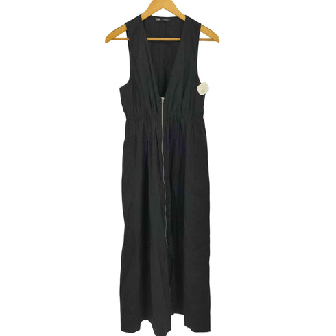 ザラ ZARA ジッパーポプリンワンピース レディース import:M