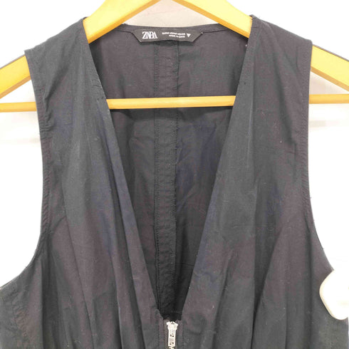 ザラ ZARA ジッパーポプリンワンピース レディース import:M