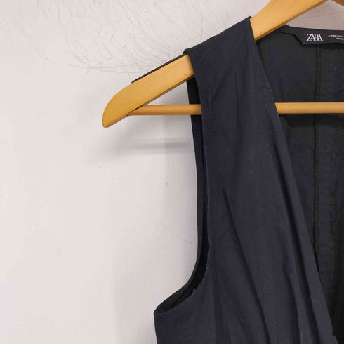 ザラ ZARA ジッパーポプリンワンピース レディース import:M