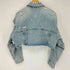 ザラ ZARA ダメージ加工 クロップド デニムジャケット レディース import:M