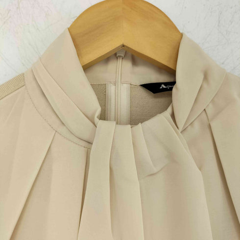 アクアスキュータム AQUASCUTUM シルクカシミヤ ニットブラウス 素材切り替えカットソー レディース