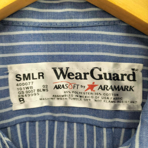 ウェアガード Wear Guard ダブルポケットストライプシャツ メンズ import:S