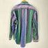 トミーヒルフィガー TOMMY HILFIGER エンブレム ロゴ 刺繍 マルチ ストライプ コットン ボタンダウン シャツ ビックサイズ メンズ import:L