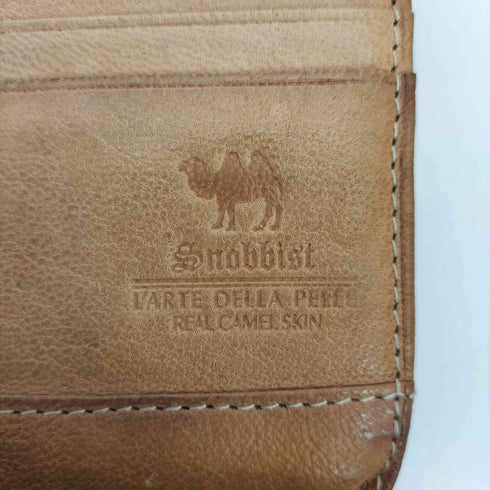 Snobbist スノビスト ラクダ ロゴ 刻印 REAL CAMEL SKN リアル キャメル スキン レザー 長財布 メンズ