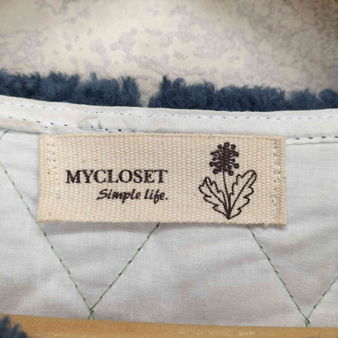 MYCLOSET コーデュロイ キルティング ボア襟 ワンピース レディース