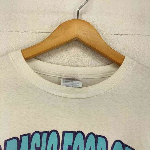 ヘインズ Hanes 90s- USA製 FOUR BASIC FOOD GROUPS フロントプリントクルーネックTシャツ メンズ XL