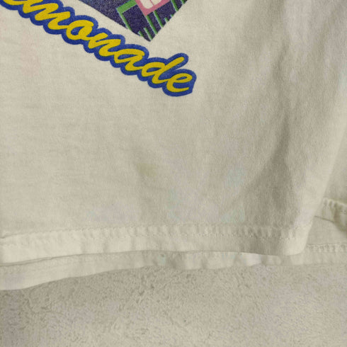 ヘインズ Hanes 90s- USA製 FOUR BASIC FOOD GROUPS フロントプリントクルーネックTシャツ メンズ XL