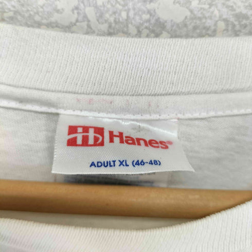 ヘインズ Hanes 90s- USA製 FOUR BASIC FOOD GROUPS フロントプリントクルーネックTシャツ メンズ XL