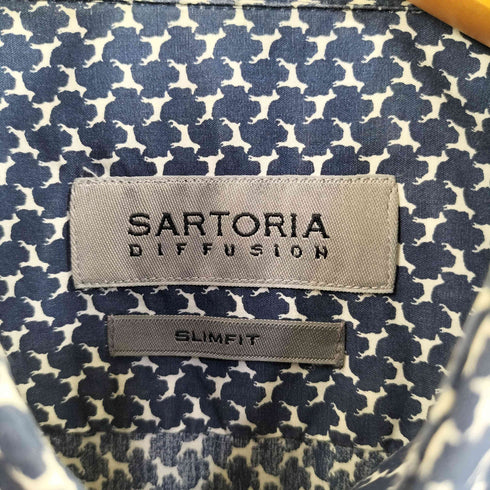 sartoria italiana L/S slim fit 犬柄シャツ メンズ 40