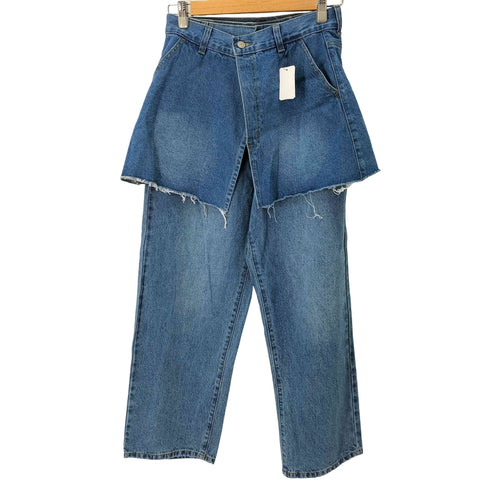 LAKOLE スカートレイヤーデニムパンツ レディース JPN:M