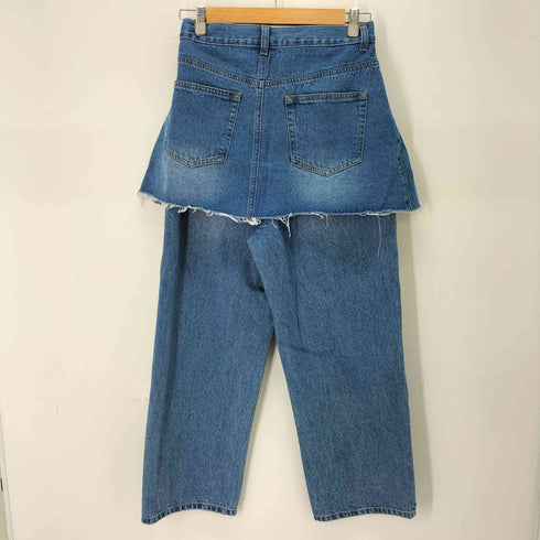 LAKOLE スカートレイヤーデニムパンツ レディース JPN:M